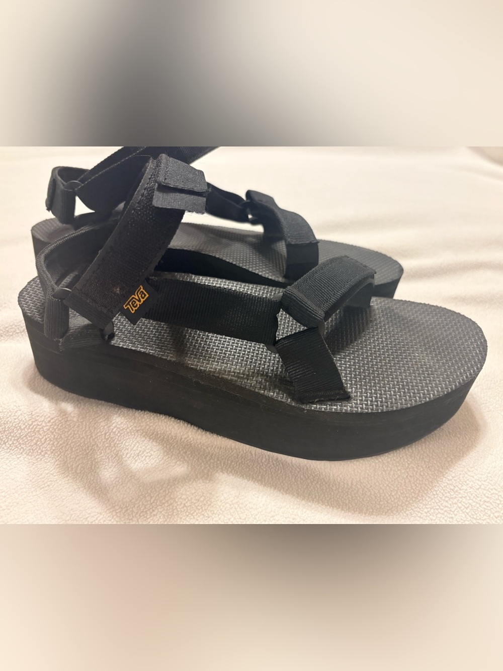 Teva Black Platform Sport Sandals